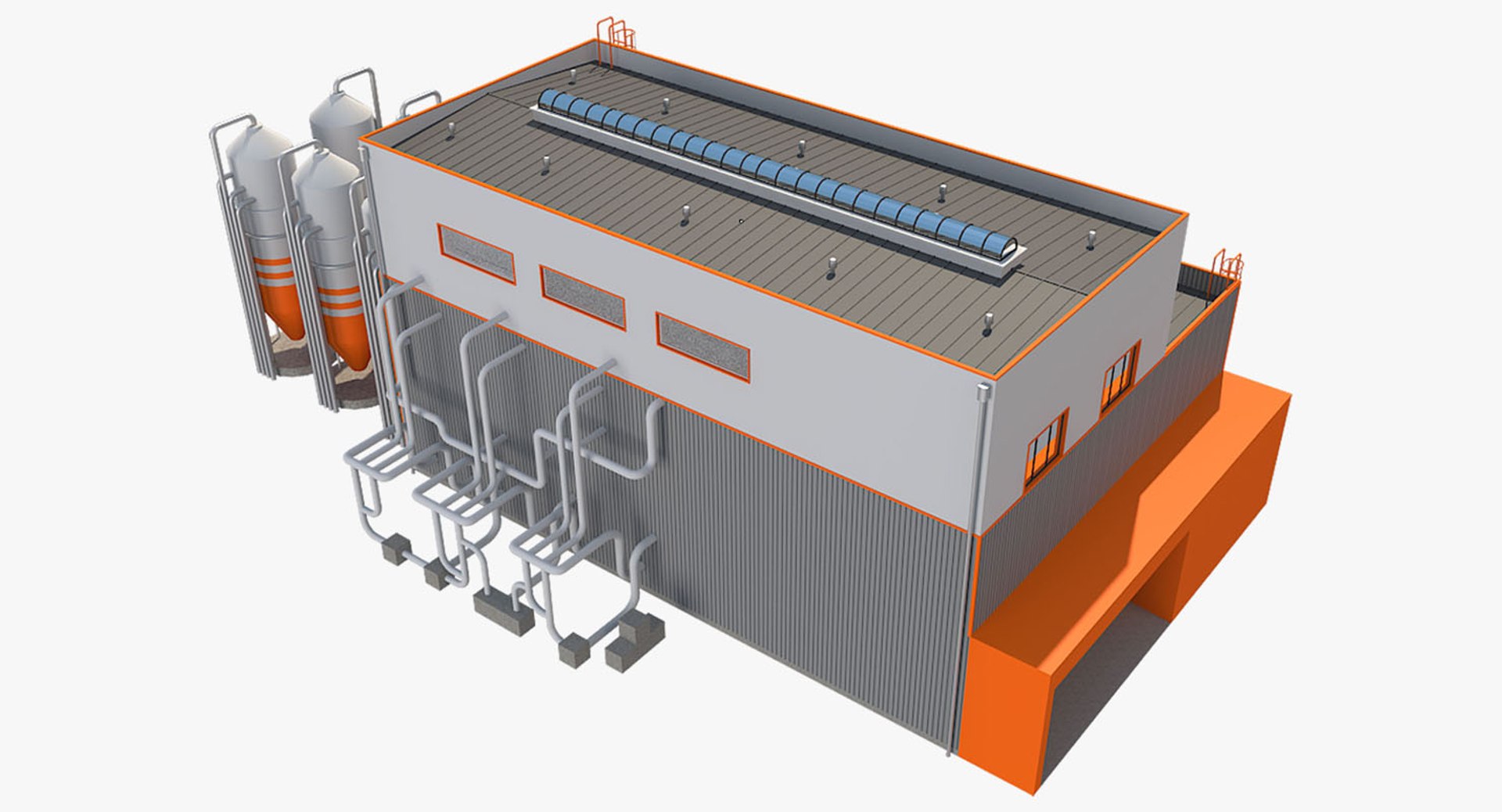 Industrial Building Model - TurboSquid 1322424