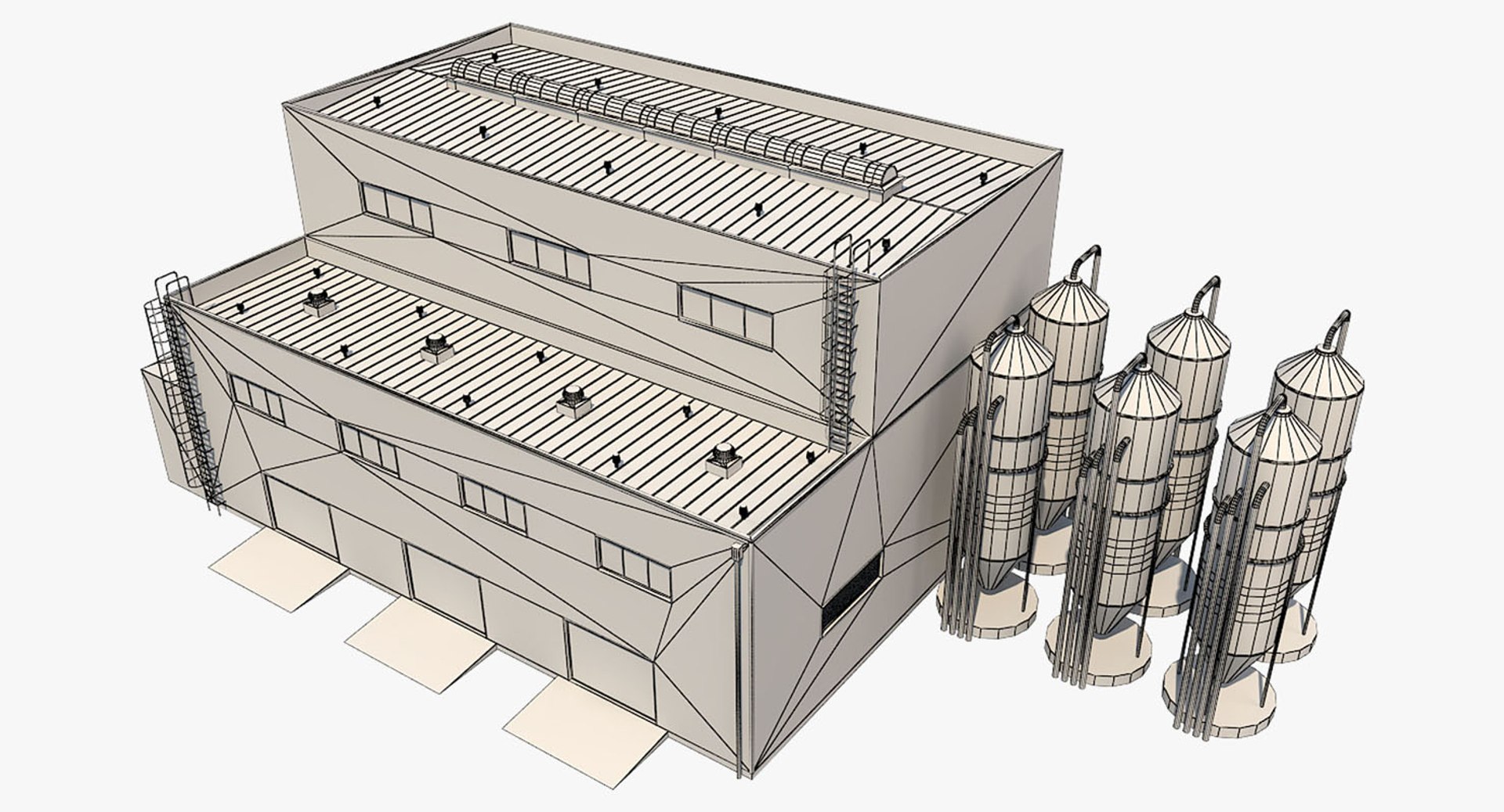 Industrial Building Model - TurboSquid 1322424
