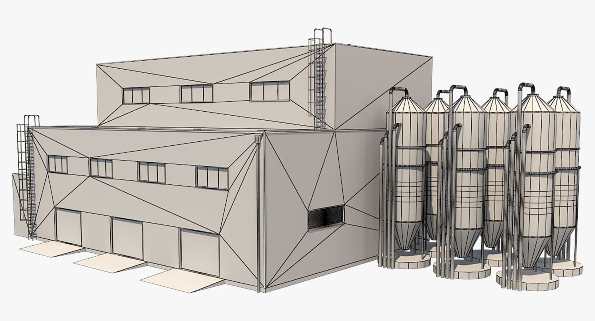 Industrial Building Model - TurboSquid 1322424