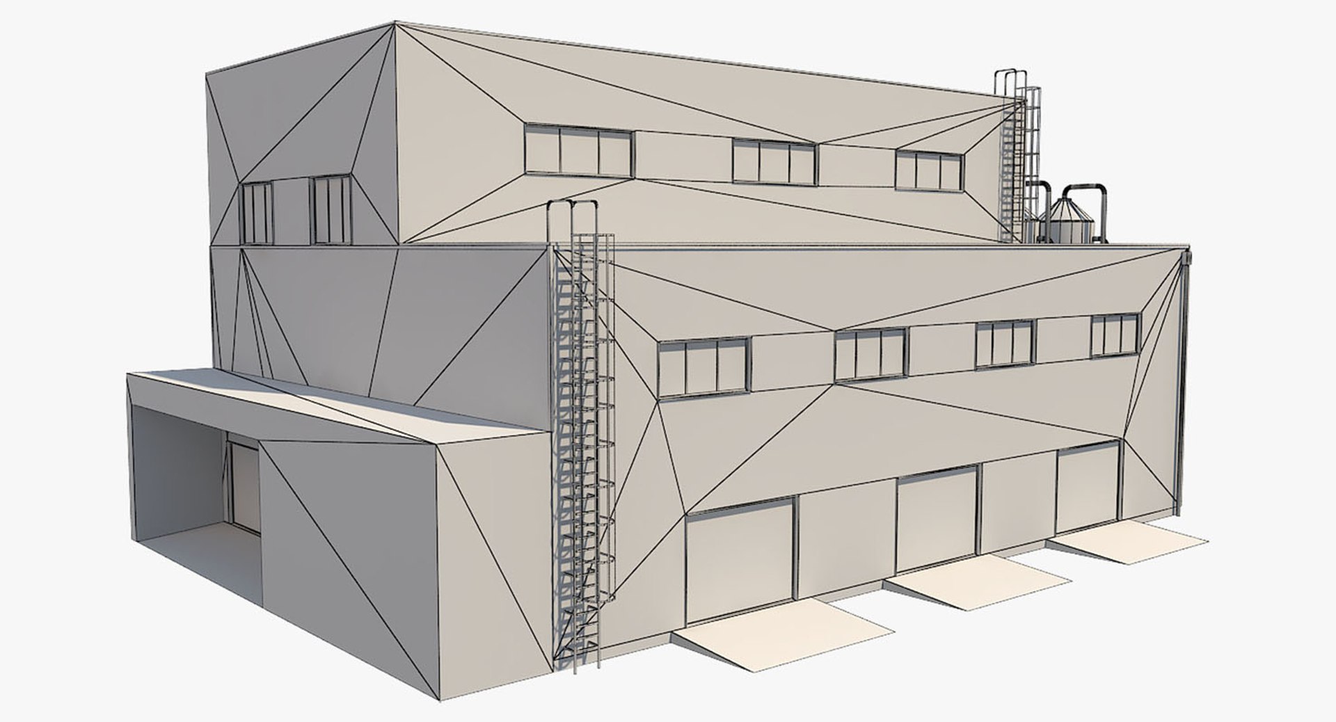 Industrial Building Model - TurboSquid 1322424