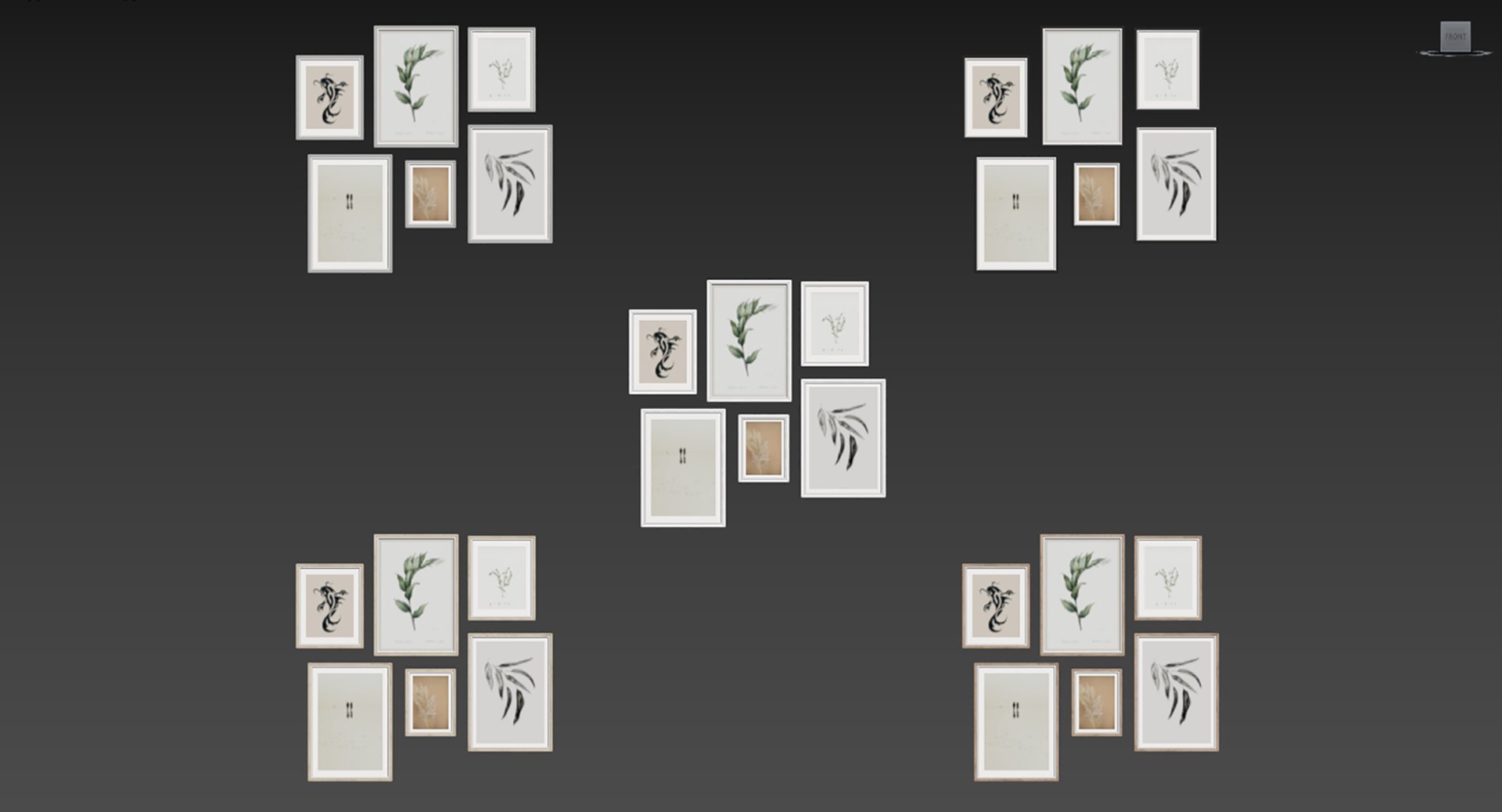3D Picture Frames Set-447 model - TurboSquid 2113090