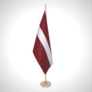 3D latvia flag