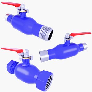 Industrial Ball Valves SET v15 3D