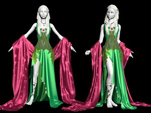 dress nymph fairy 3D