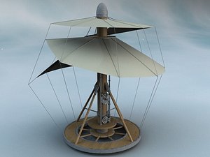 3d model leonardo da aero spiral