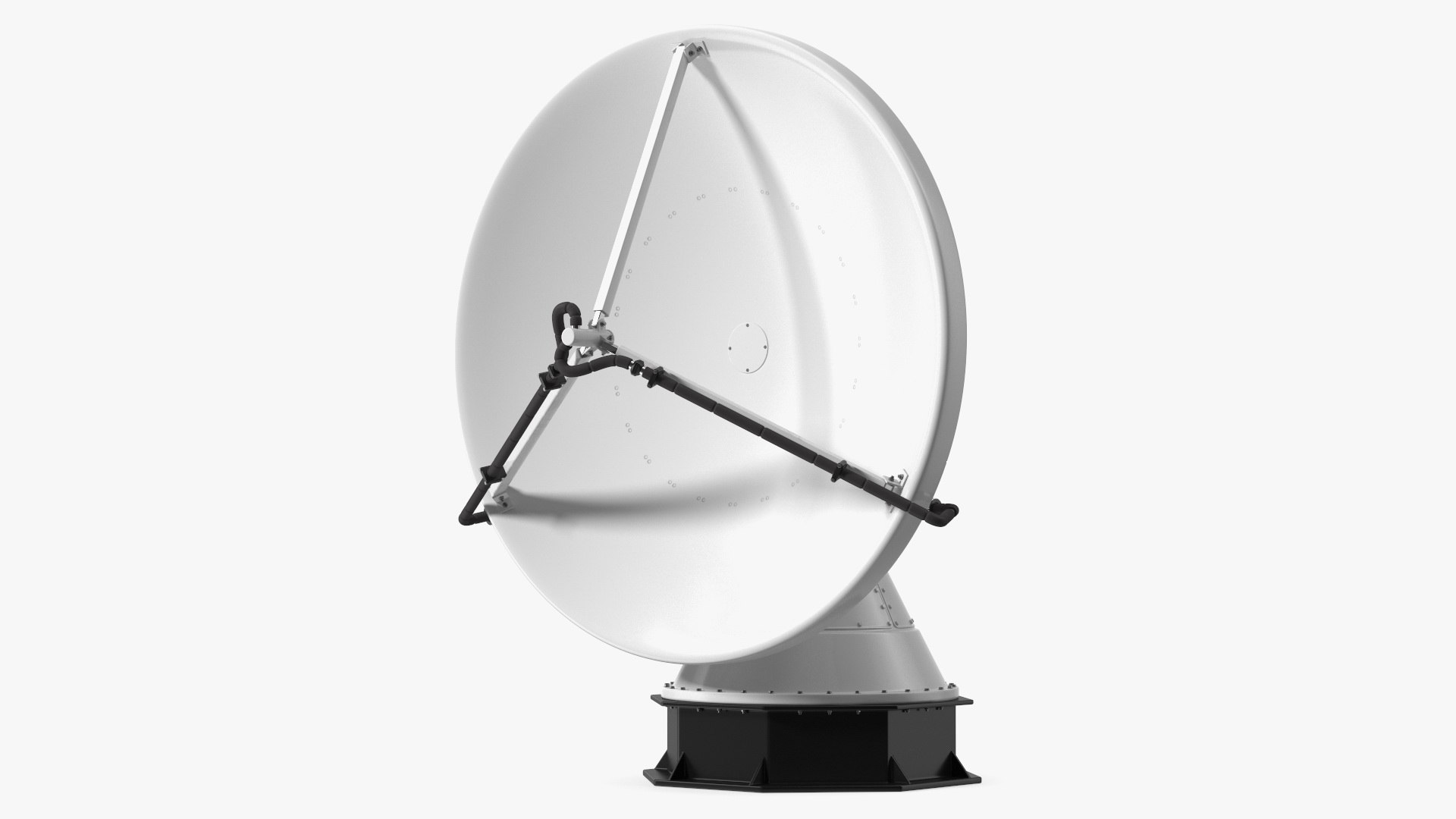 Mobile Weather Doppler Radar Rigged 3D model preview
