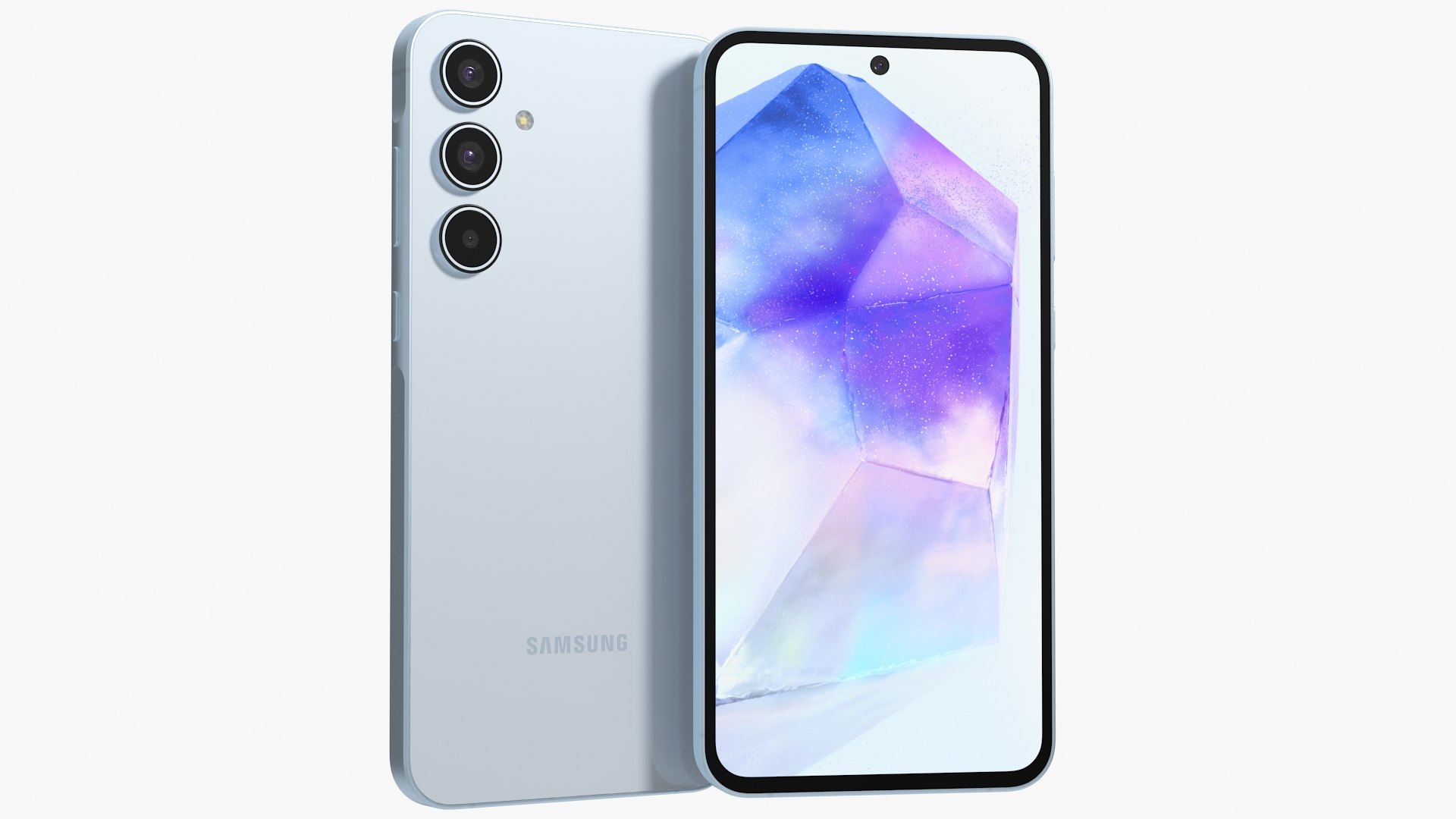 3D Samsung Galaxy A55 5G Ice Blue Model - TurboSquid 2202074