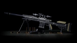 3D FATAL X59 Sniper Low-poly