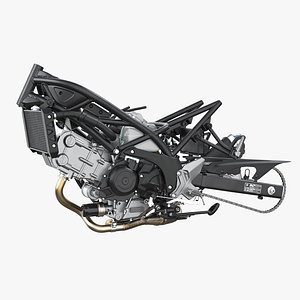 sport bike engine 3D model