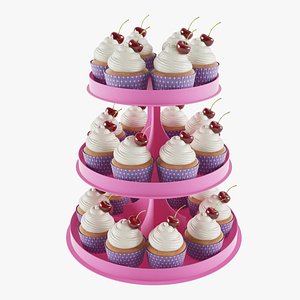 Cupcakes On Cake Stand 03