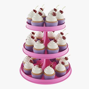 Cupcakes On Cake Stand 03
