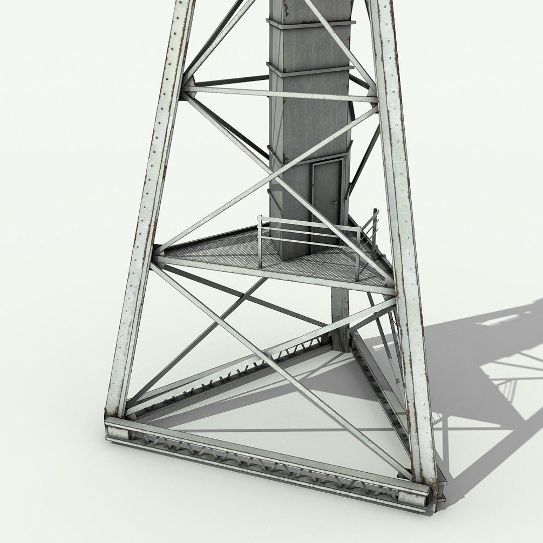 White Metal Lighthouse - 3d Model