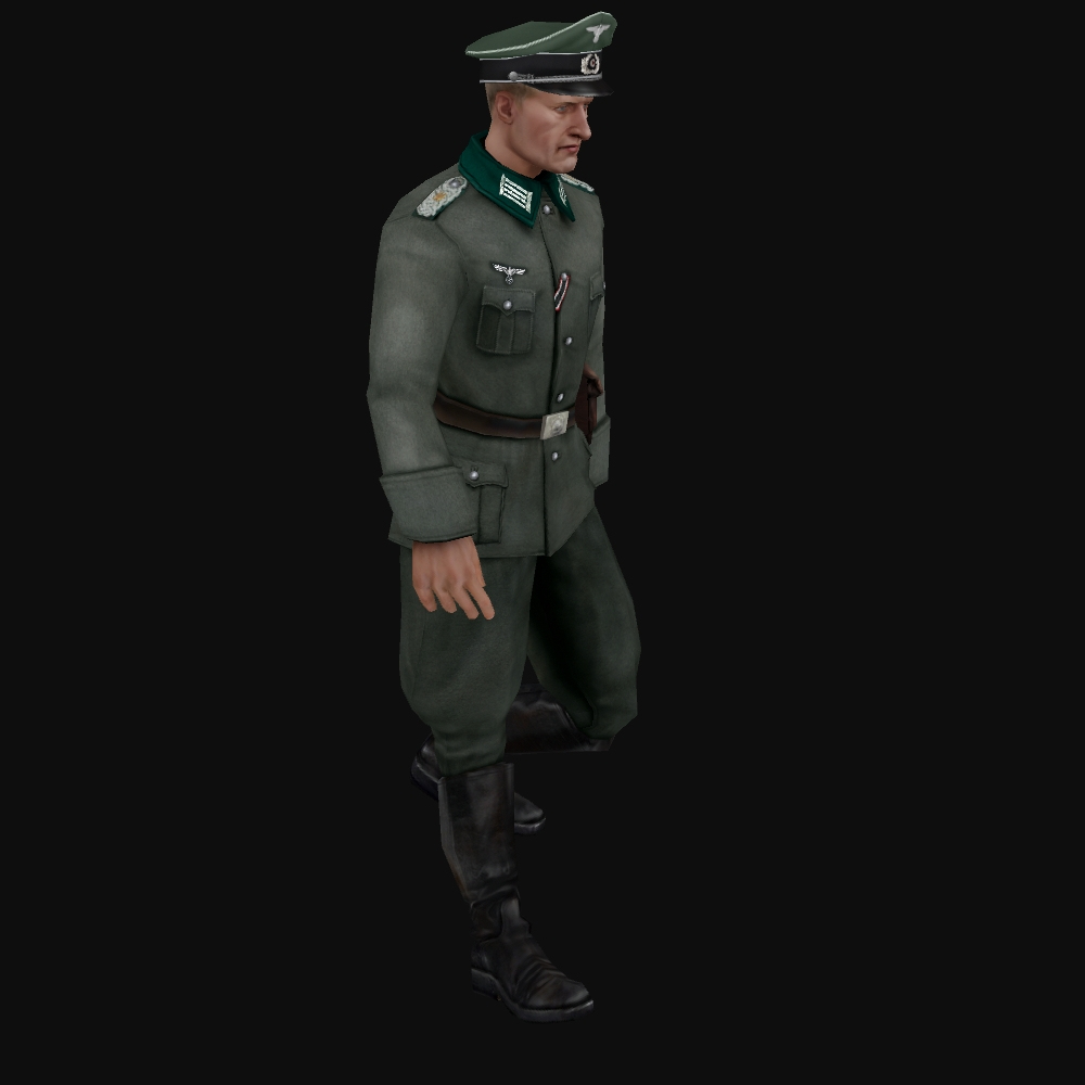 Ready wehrmacht officier rigging animation 3D - TurboSquid 1325240