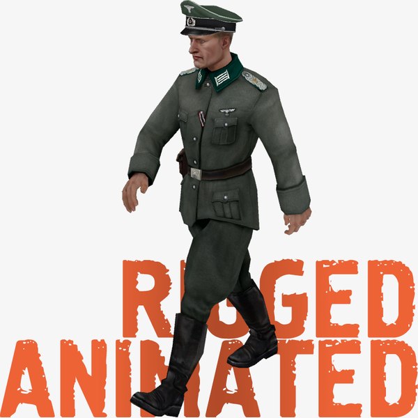 Ready wehrmacht officier rigging animation 3D - TurboSquid 1325240