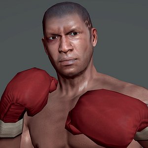 3d boxer man athlete model