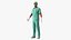 Male Surgeon Doctor wearing Mask Stained Blood Rigged