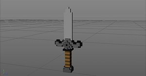 cubic sword pack 3D model