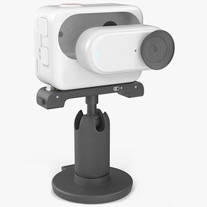 Compact Action Camera with Rear Touchscreen on Stand