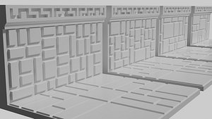 3D inch floor tile model
