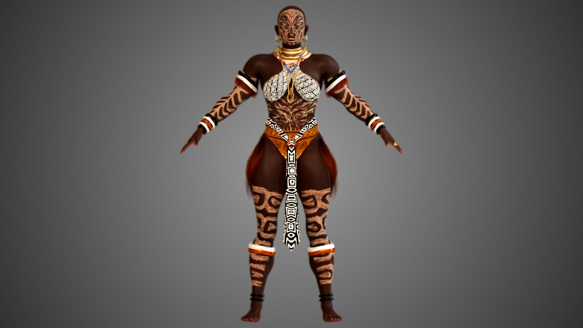 3D Native African Warrior Female https://p.turbosquid.com/ts-thumb/uo/Jpr6ei/4x/1_00000/jpg/1782326981/1920x1080/fit_q87/bc73225cab469ccec7ea9dcde4eaff284748f14b/1_00000.jpg