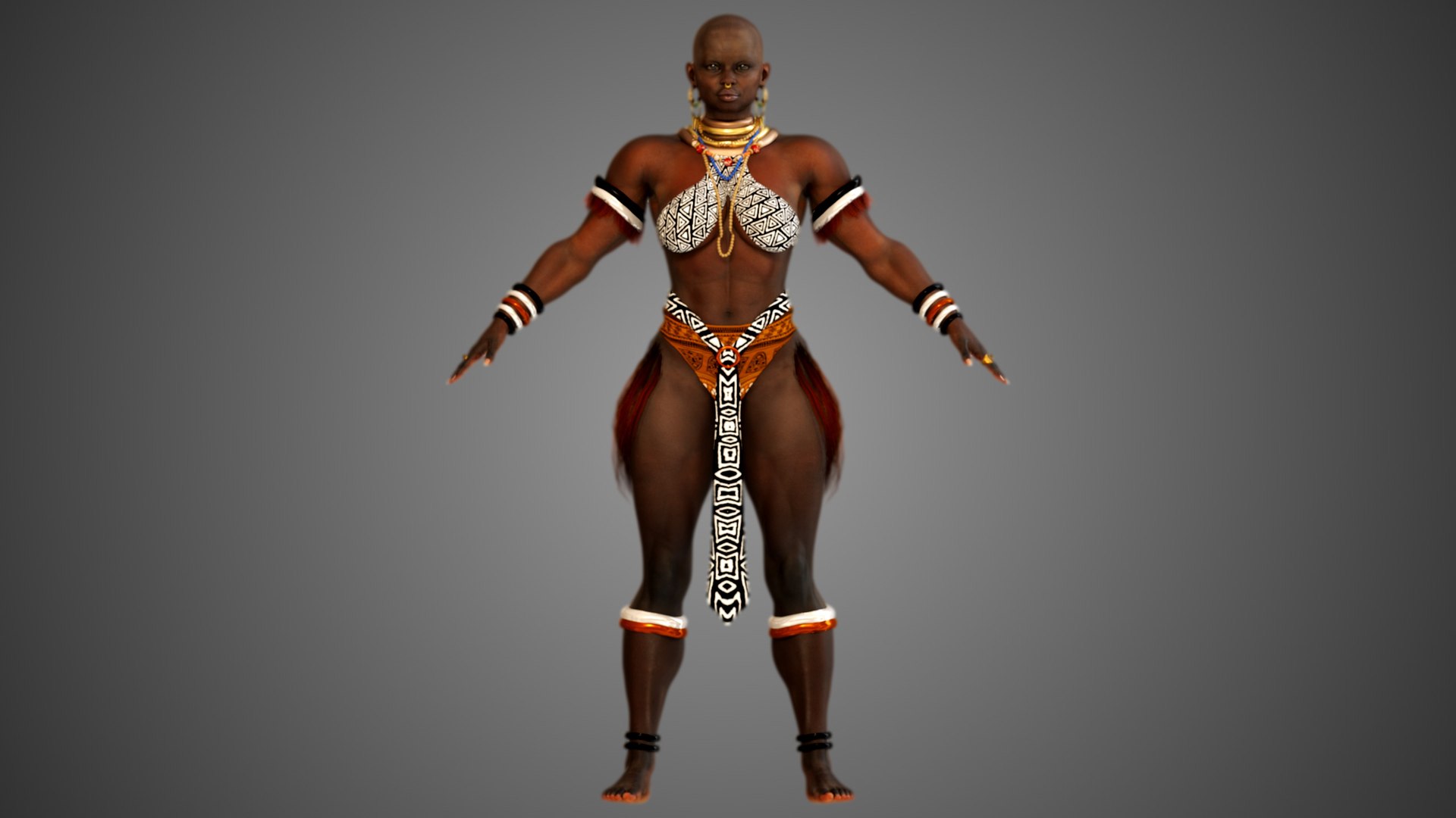 3D Native African Warrior Female https://p.turbosquid.com/ts-thumb/uo/Jpr6ei/LI/a1/jpg/1782327589/1920x1080/fit_q87/2f6dee56f95fe5f2a2d5d4ebf1848ffcc5b140a3/a1.jpg