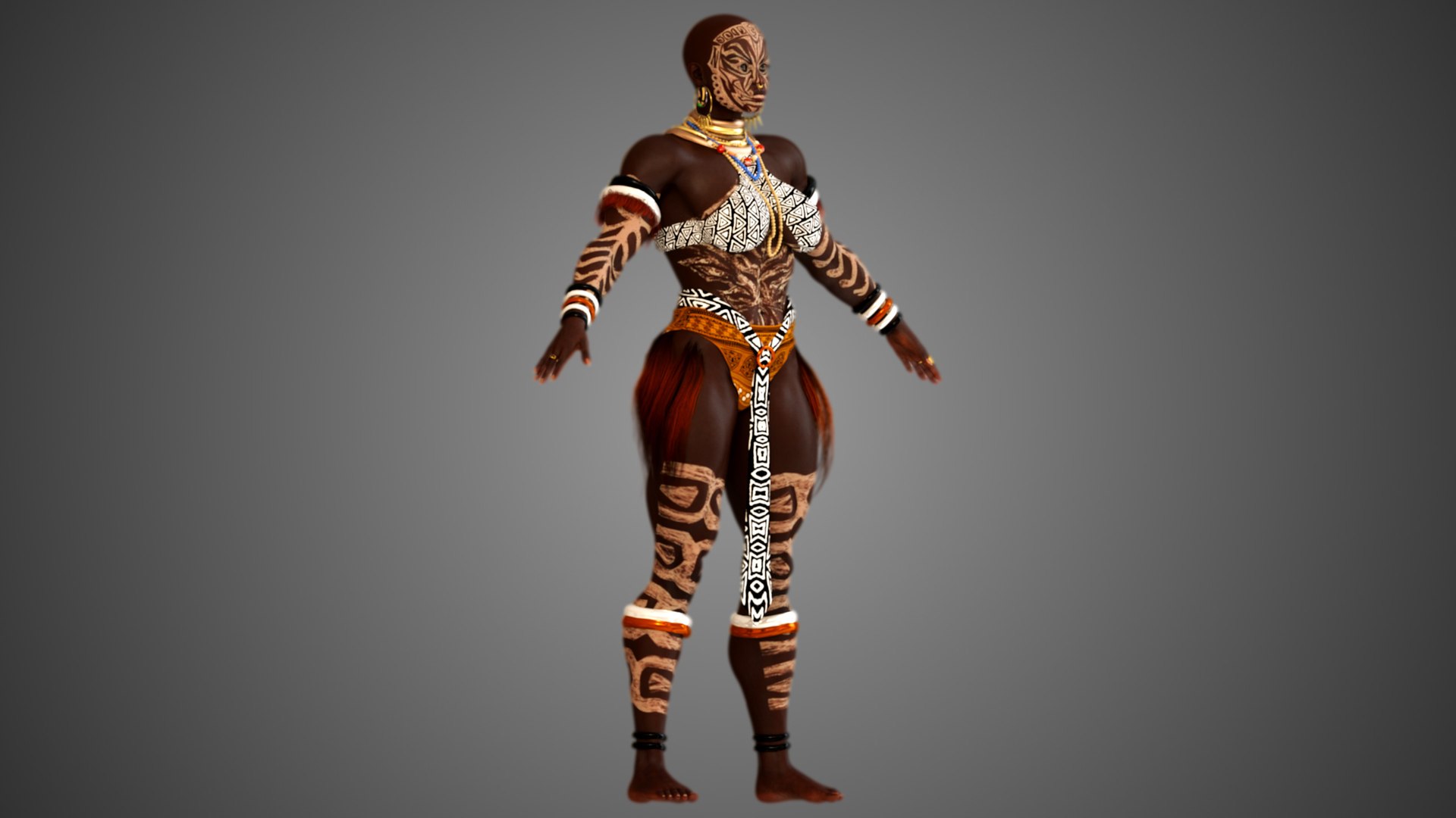 3D Native African Warrior Female https://p.turbosquid.com/ts-thumb/uo/Jpr6ei/QJ/2_00000/jpg/1782326982/1920x1080/fit_q87/07ccaf22bf1df395840ad1dd3370b80b0760547e/2_00000.jpg
