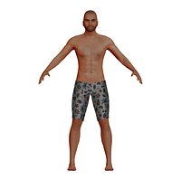 Middle Aged Latino Man Swimsuit