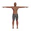 Middle Aged Latino Man Swimsuit