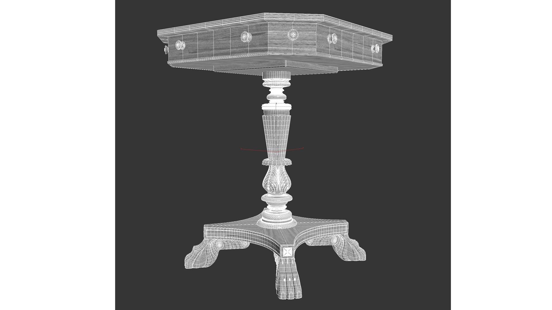 3D Model Custom Made Classic Side Table - TurboSquid 2291119
