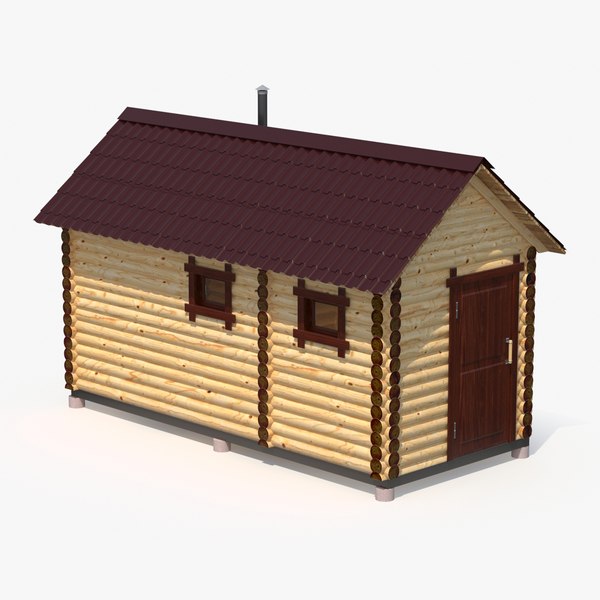 3D wooden sauna