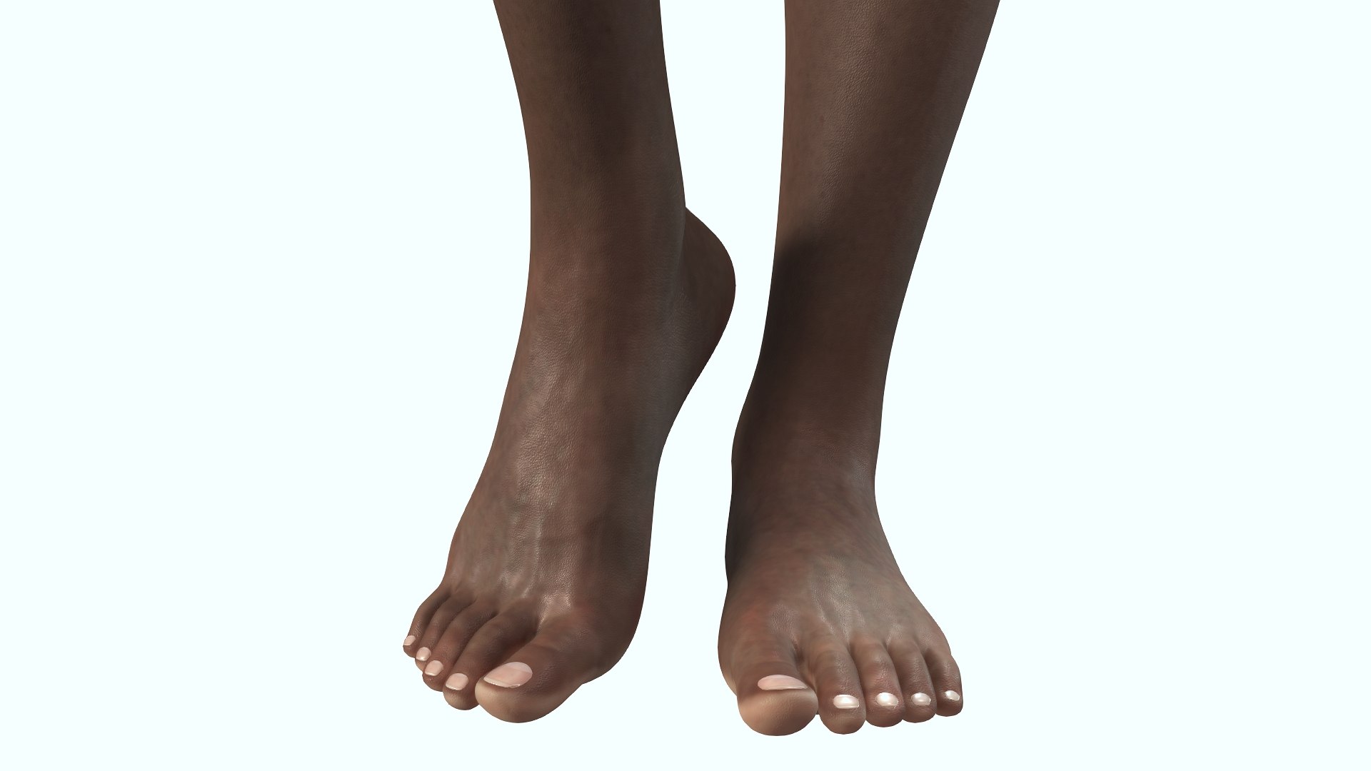 Female Feet Rigged Dark Skin For Cinema 4D 3D Model - TurboSquid 2070612
