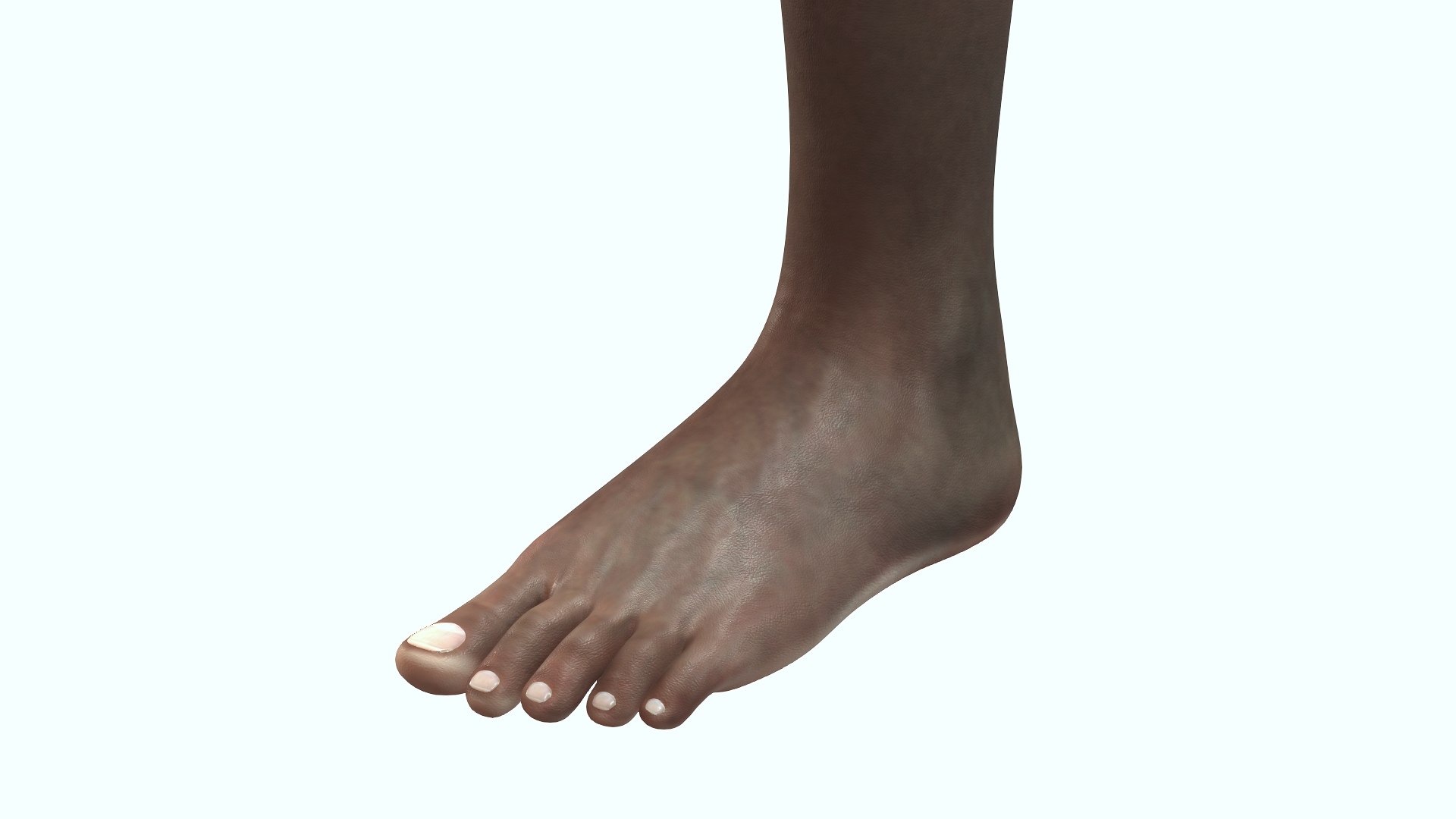 Female Feet Rigged Dark Skin For Cinema 4D 3D Model - TurboSquid 2070612