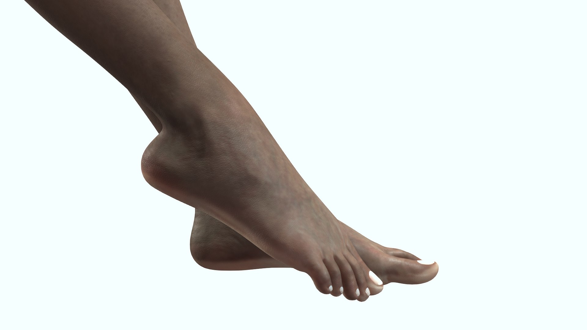 Female Feet Rigged Dark Skin For Cinema 4D 3D Model - TurboSquid 2070612