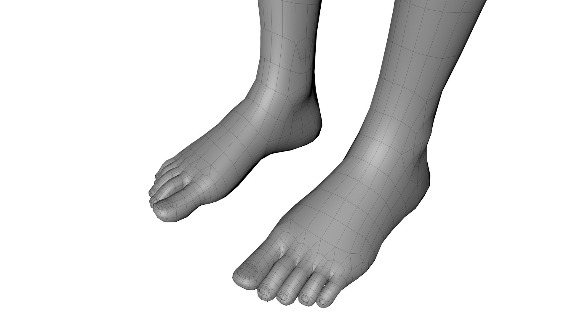 Female Feet Rigged Dark Skin For Cinema 4D 3D Model - TurboSquid 2070612
