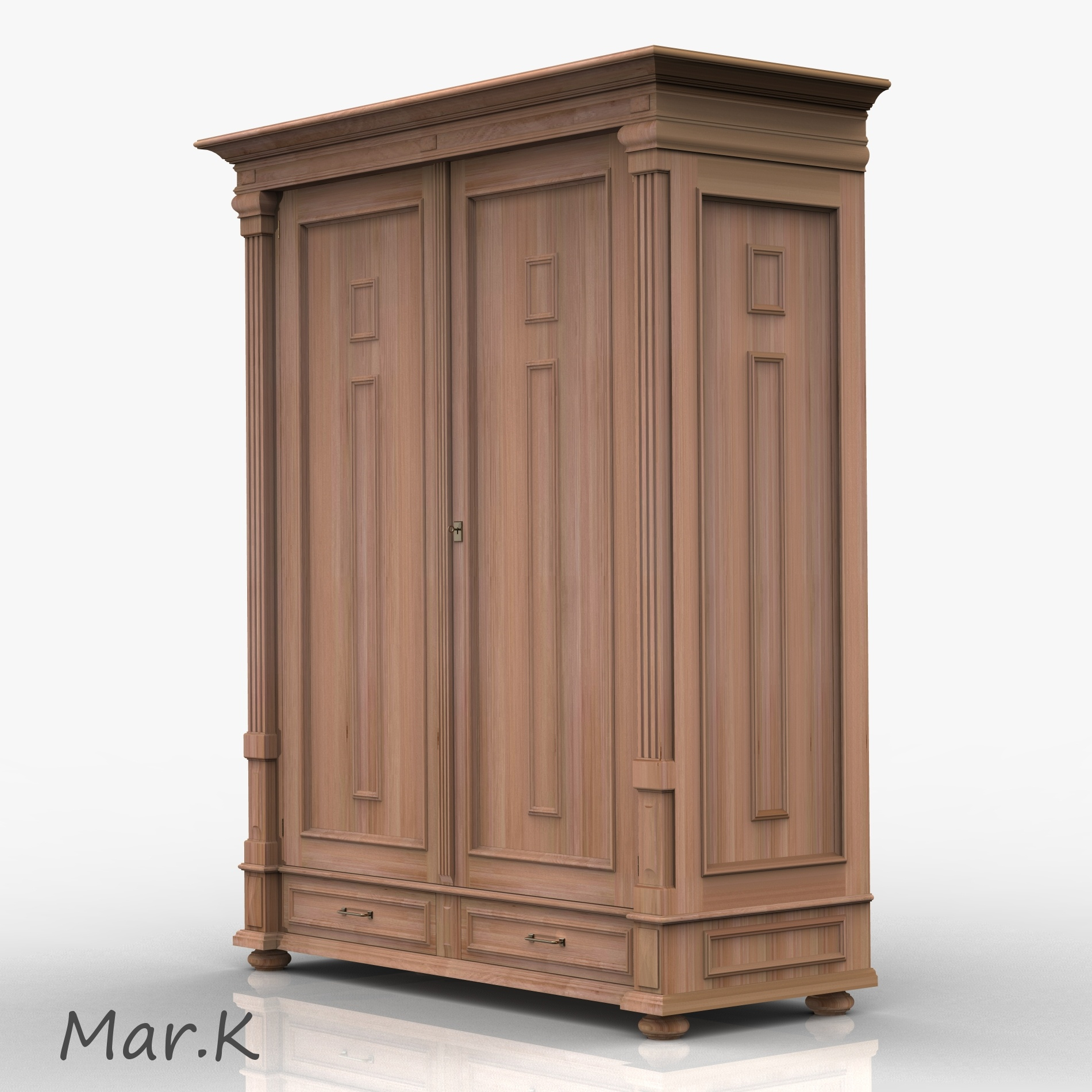 3d model wardrobe antique