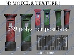 post mail box 3d obj
