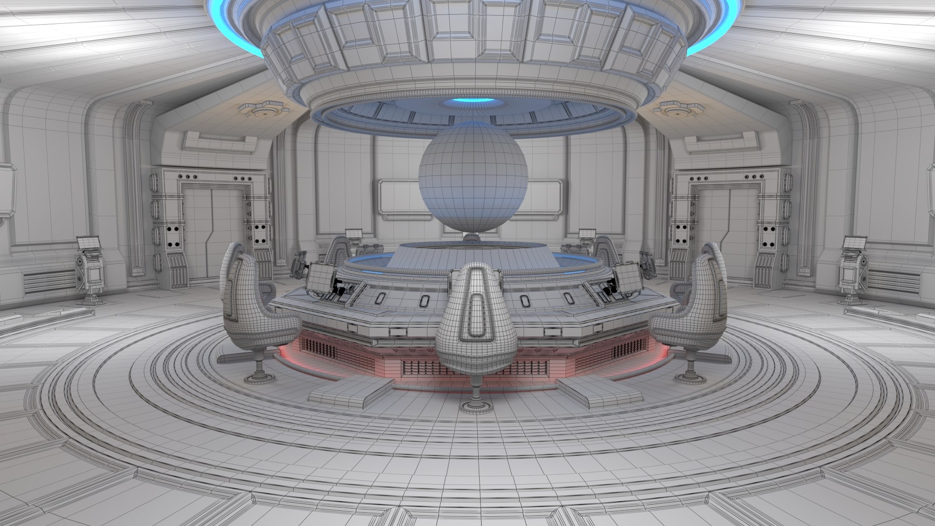 3D Sci Fi Interior Station Model - TurboSquid 2093666
