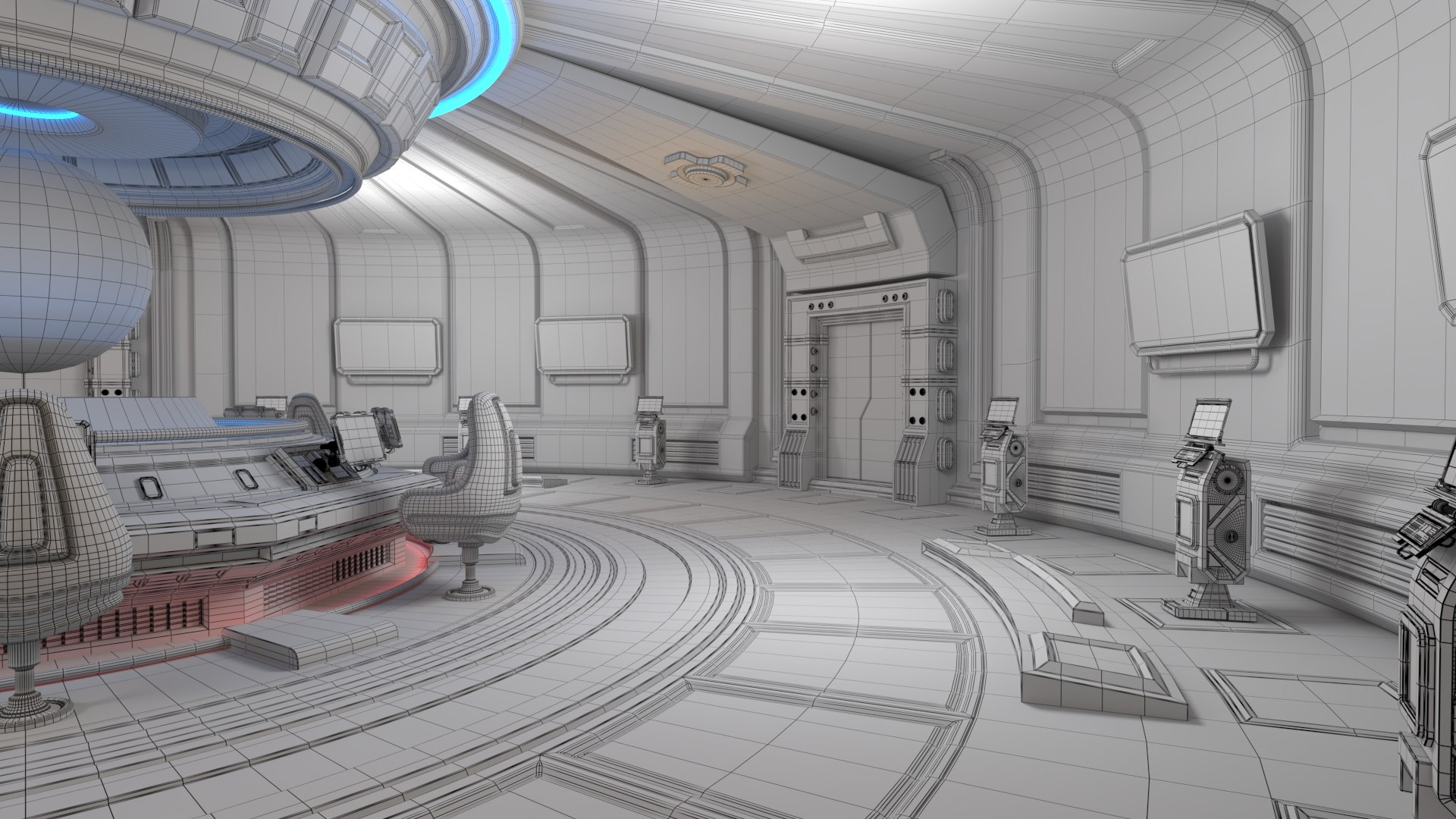 3D Sci Fi Interior Station Model - TurboSquid 2093666