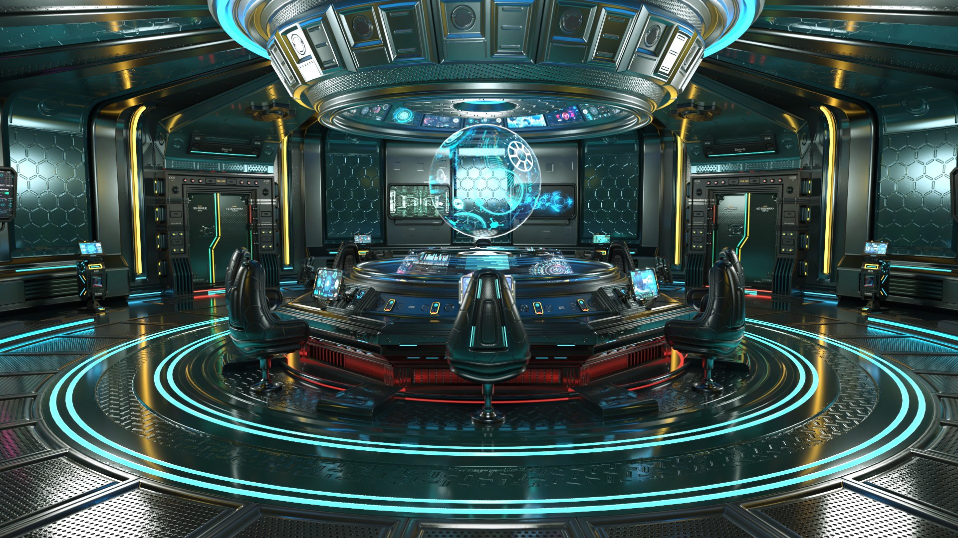 3D Sci Fi Interior Station Model - TurboSquid 2093666