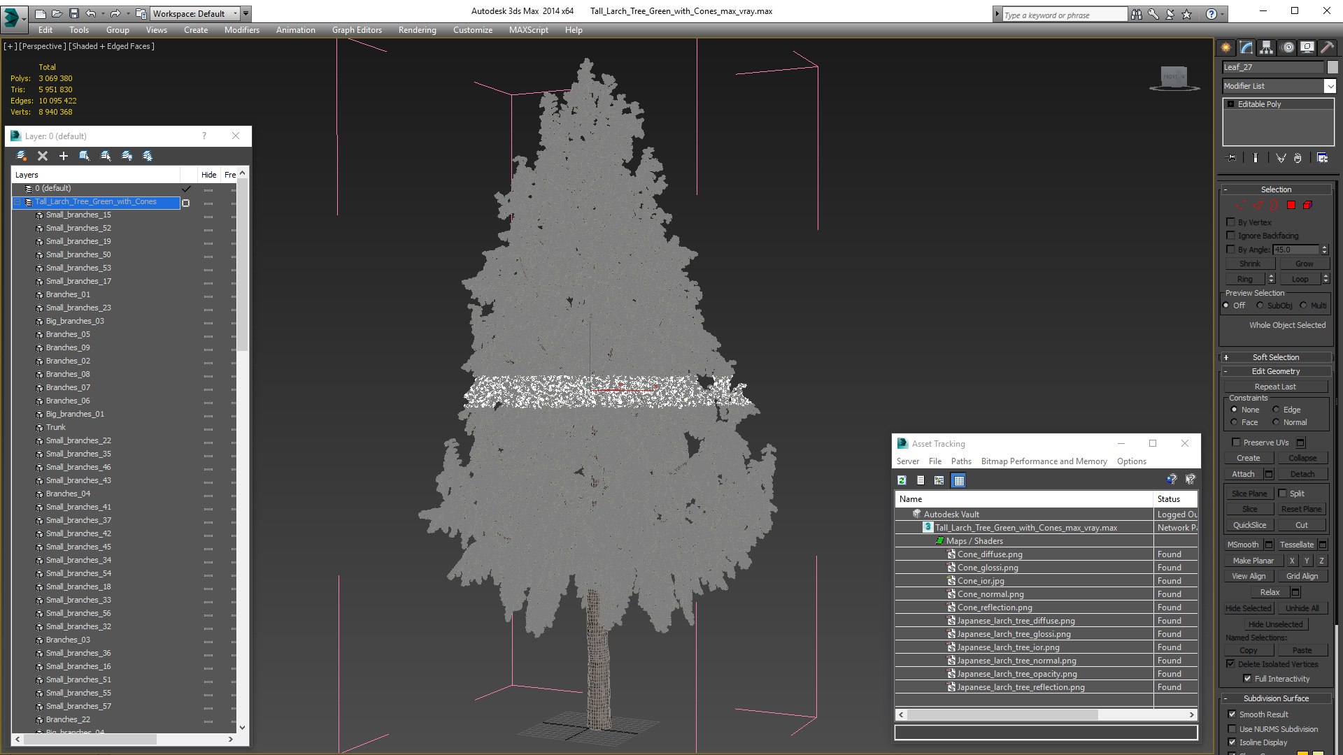 Tall Larch Tree Green with Cones model https://p.turbosquid.com/ts-thumb/uo/sL7Tdf/Pn/talllarchtreegreenwithconesmb3dmodel024/jpg/1645783314/1920x1080/fit_q87/7291505a9ff94058df6aaa8178b89dbe95743d3d/talllarchtreegreenwithconesmb3dmodel024.jpg