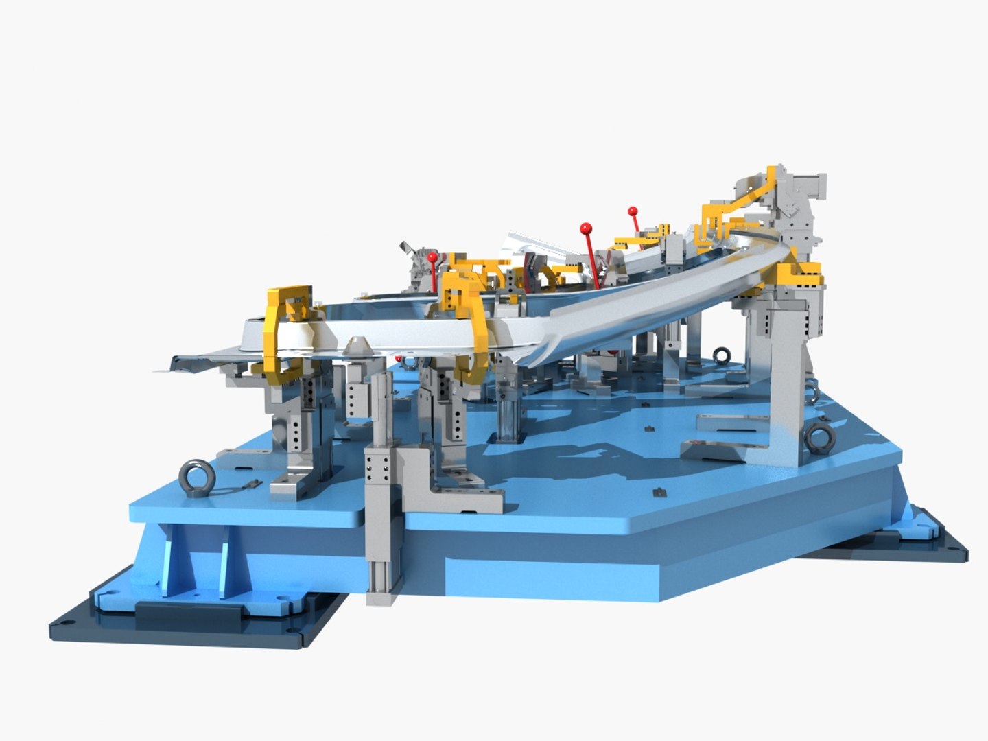 Industrial Equipment 38-Car Side Panel Outer Welding Fixture 3D model ...