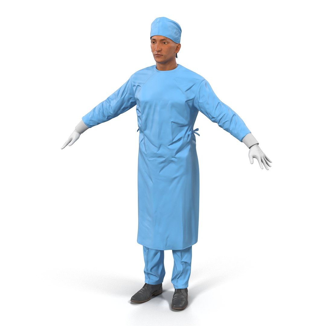 Male Surgeon Mediterranean 2 3D Model 3D model preview