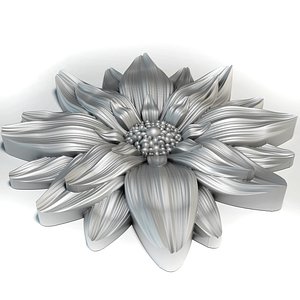3D stl model of a flower for CNC router 3D print model 3D model