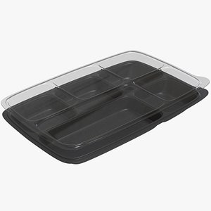 3D Meal Tray 5 Compartments model