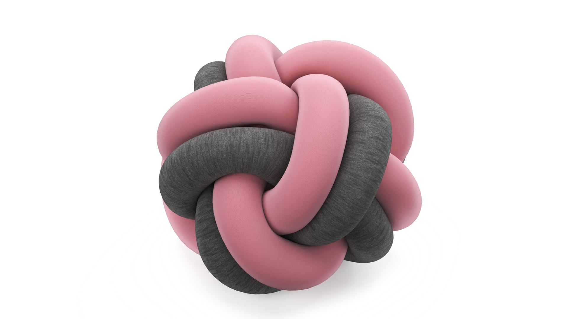 Short Plush Ball Pillow 3D model preview