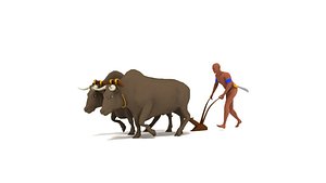 Ploughing man