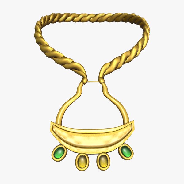 3D Medieval Fantasy Gold Necklace