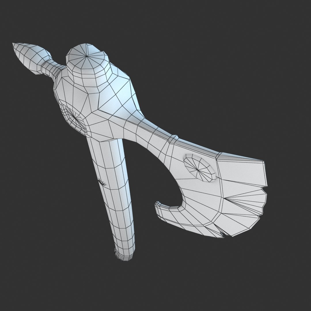 3d Model Of Axe Modeled Blood