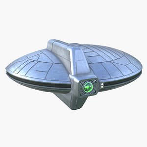 Space combat drone 3D model