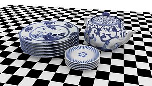 set porcelain 3d 3ds